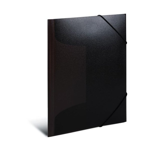 Herma Kraftfull, transparent A3 elastik mapp, svart 3 st