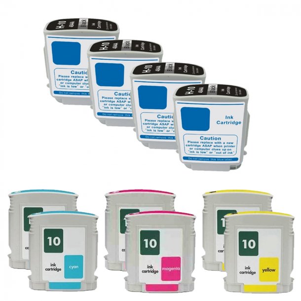 HP 10 Ink Cartridge Combo Pack 10 pcs - Compatible - BK/C/M/Y 280 ml