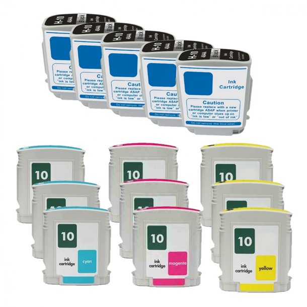 HP 10 Ink Cartridge Combo Pack 15 pcs - Compatible - BK/C/M/Y 420 ml