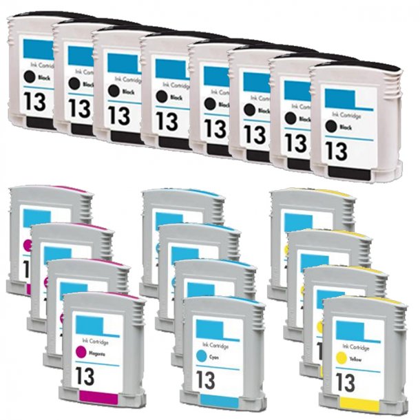 Kompatibel till HP 13 Bl&auml;ckpatroner Rabattpaket 20 st kompatibel 420 ml