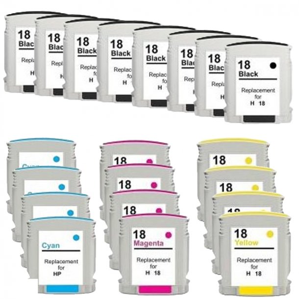 HP 18 Ink Cartridge Combo Pack 20 pcs - Compatible - BK/C/M/Y 888 ml