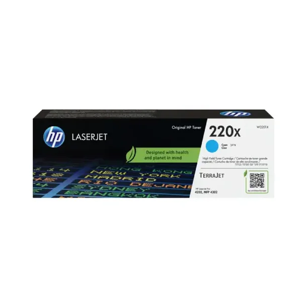 HP 220X C Toner - W2201X Original - Cyan 5500 sider