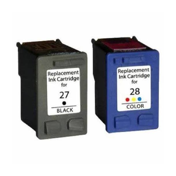 Kompatibel till HP 27 / 28 Bl&auml;ckpatroner Rabattpaket 2 st kompatibel  38 ml