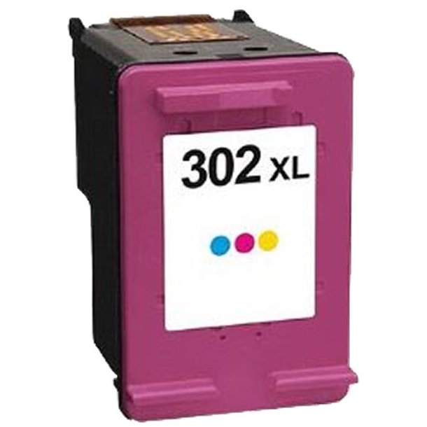 HP 302 XL F6U67AE 3-Farvet 20 ml kompatibel blkpatron 