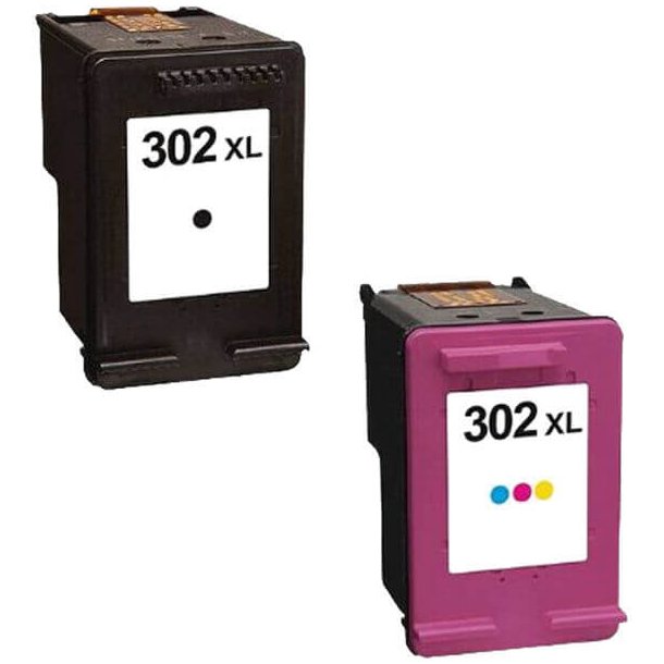 HP 302 XL Valuepak 2 stk 40 ml - kompatibel blækpatron 