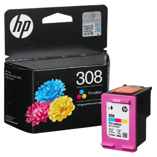 HP 308 - 7FP20UE blkpatron Original Farve 2,4 ml