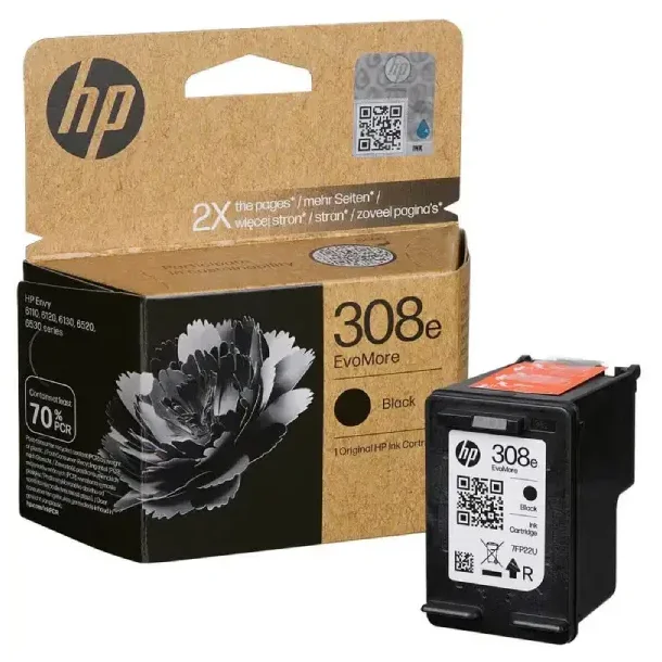 HP 308 XL - 7FP22UE BK Original blckpatron 6,4 ml