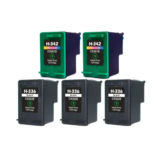 HP 336 / 342 combo pack 5 stk Ink Cartridge - Compatible - BK/C 88 ml