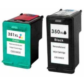 Kompatible blkpatroner HP 350 XL - 351 XL - CB336EE, 2 stk. rabatpakke 55 ml