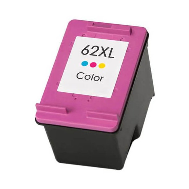 Kompatibel till HP 62 XL C2P07AE farvet kompatibel blckpatron 18 ml