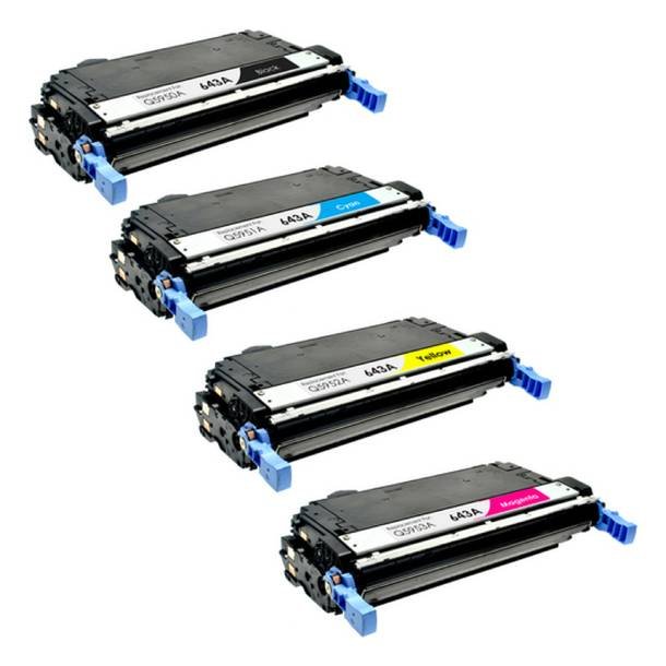 Kompatibel HP 643A combo pack 4 stk lasertoner (41000 sidor)