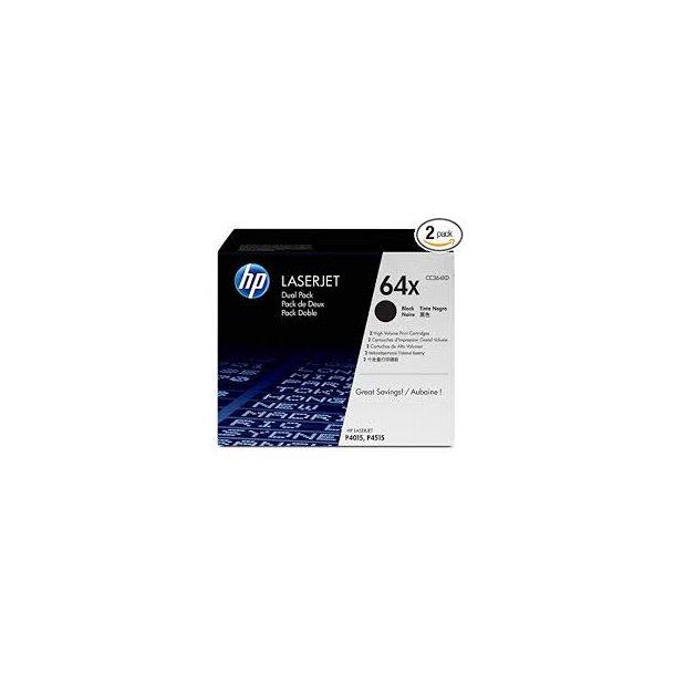 HP 64X lasertoner combo pack 2 stk original (48000 sidor)