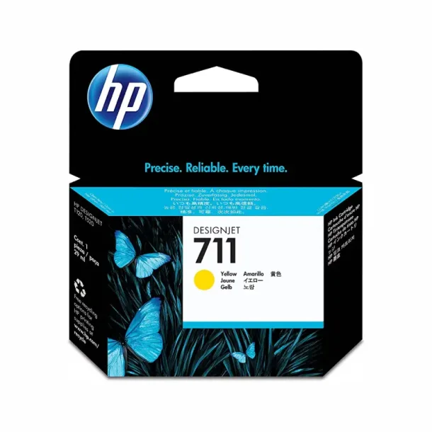 HP 711 Y blkpatron - CZ132A Original - Gul 29 ml