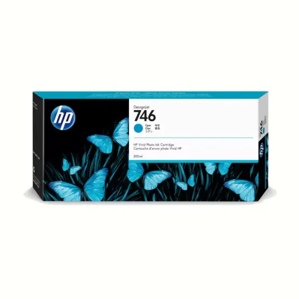 HP 746 C blkpatron - P2V80A Original - Cyan 300 ml