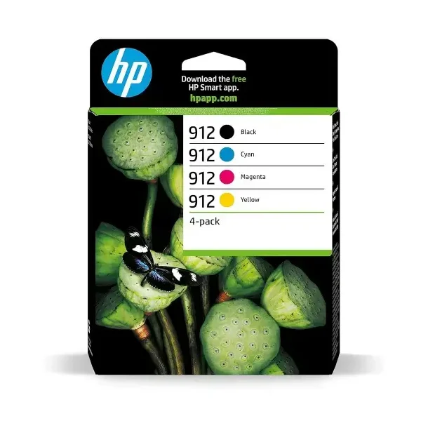 HP 912 combo pack 4 stk Original blckpatron 17,08 ml 6ZC74AE