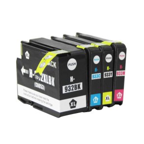Pixojet bläckpatroner HP 932 - 933 - CN053AE, 4 st. rabattpaket 72 ml