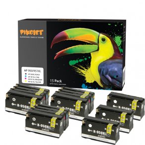 Pixojet bläckpatroner HP 950 - 951 - CN045AE, 15 st. rabattpaket 750 ml
