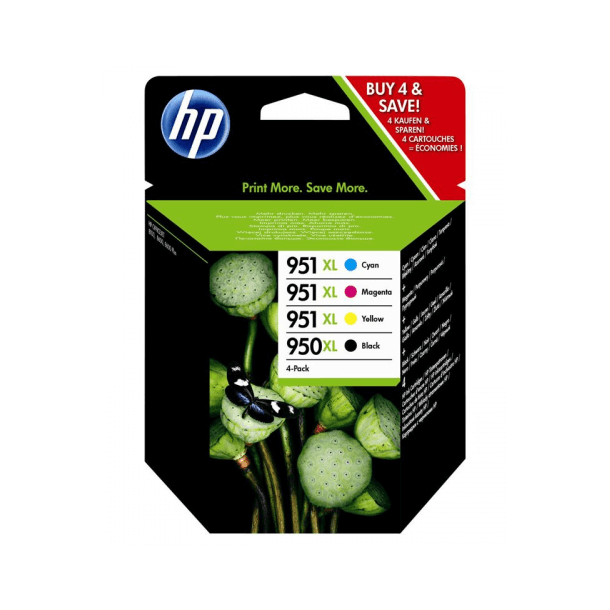HP 950 / 951 XL combo pack 4 stk Original blckpatron ( 136 ml)