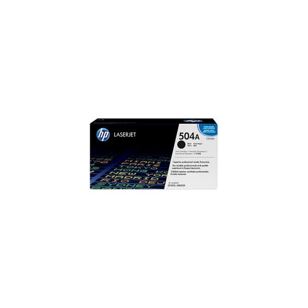 HP CE250A(HP504A) Lasertoner - CE250A Original - Svart 5000 sider