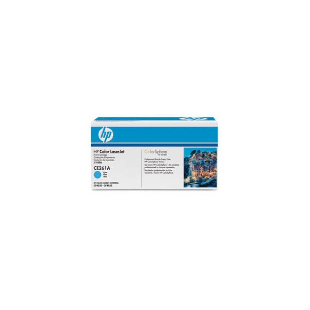 HP CE261A(HP648A) Lasertoner - CE261A Original - Cyan 11000 sider 