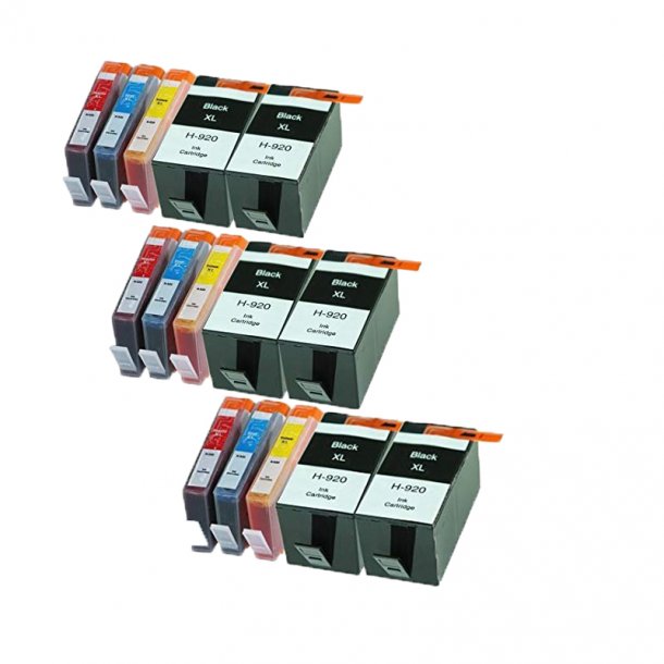 HP 920 XL Ink Cartridge Combo Pack 15 pcs - Compatible - BK/C/M/Y 435 ml