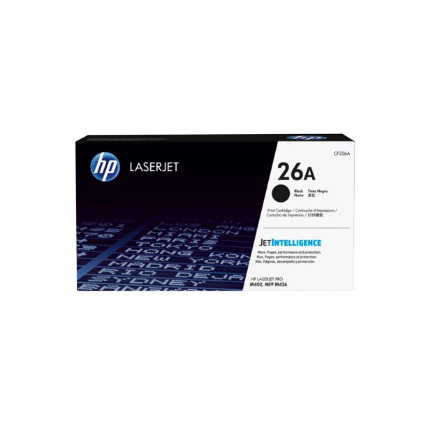 HP 26A BK Toner - CF226A Original - Svart 3100 sider