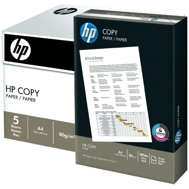 HP standard A4-kopieringspapper 80 g / 2500 ark.