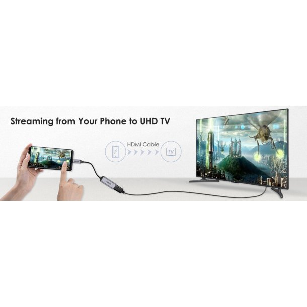 Choetech Hub, USB Type C till HDMI, 4K 60Hz, gr