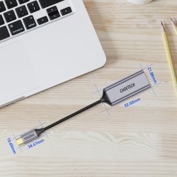 Choetech Hub, USB Type C till HDMI, 4K 60Hz, gr