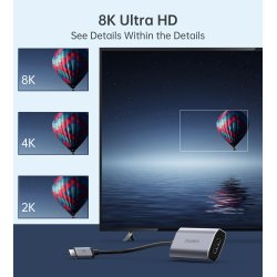 Choetech Hub, USB-C till HDMI, gr