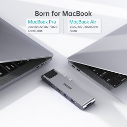 Choetech 7-i-1 USB-C Hub f&ouml;r MacBook Pro/Air