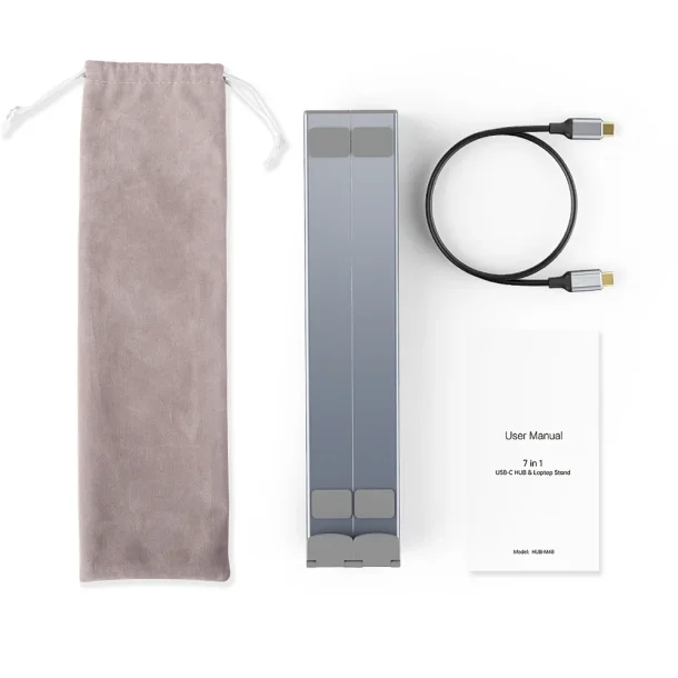 Choetech HUB-M48 7-i-1 HUB-station (Typ-C till HDMI), gr