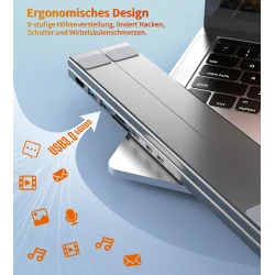 Choetech HUB-M48 7-i-1 HUB-station (Typ-C till HDMI), gr