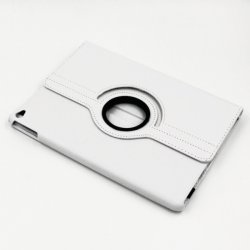 iPad mini cover - Rotating PU lder, 1/2/3/4/5, hvid