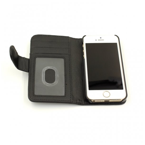 PU l&auml;derfodral / korthllare - f&ouml;r iPhone 7/8/SE 2.gen