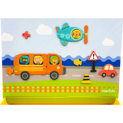 mierEdu Magnetic Book - Cars