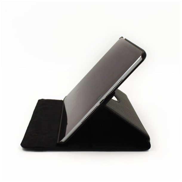 iPad cover - Rotating PU lder, iPad Air/Air2/9.7, sort