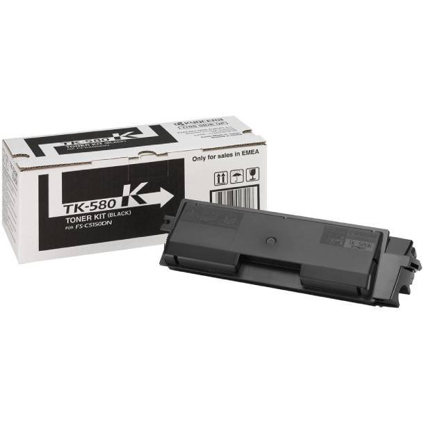 Kyocera TK-580 BK Original lasertoner (3500 sidor)