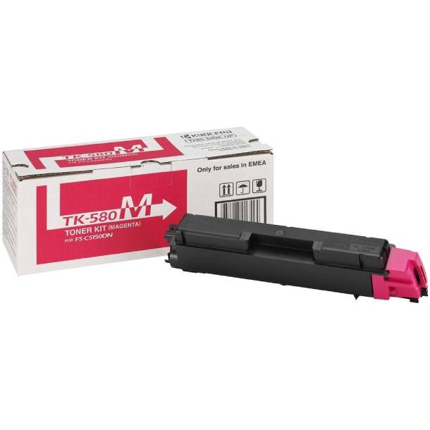 Kyocera TK-580 M lasertoner - 1T02KTBNL0 Original - Magenta 2800 sider