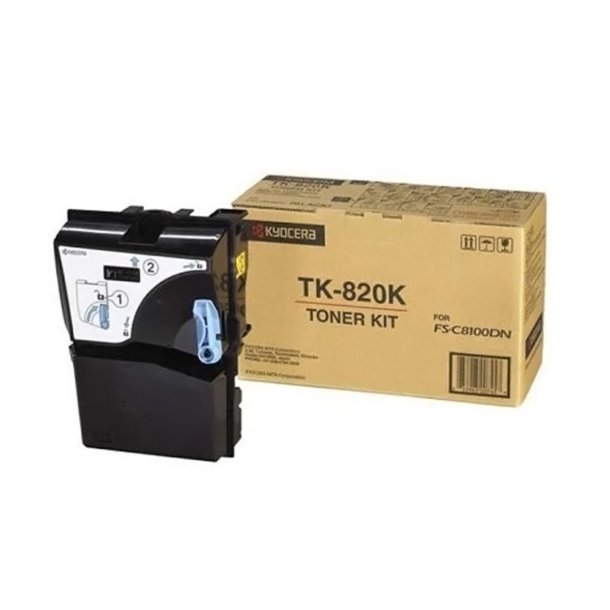 Kyocera TK-820 BK Original lasertoner (15000 sidor)