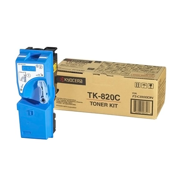 Kyocera TK-820 C - Cyan 7000 sider  - Original lasertoner 1T02HPCEU0