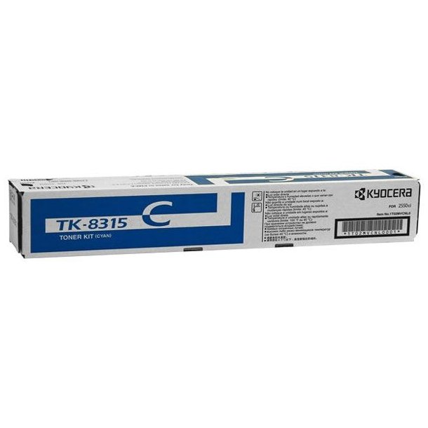 Kyocera TK-8315 C lasertoner - 1T02MVCNL0 Original - Cyan 6000 sider