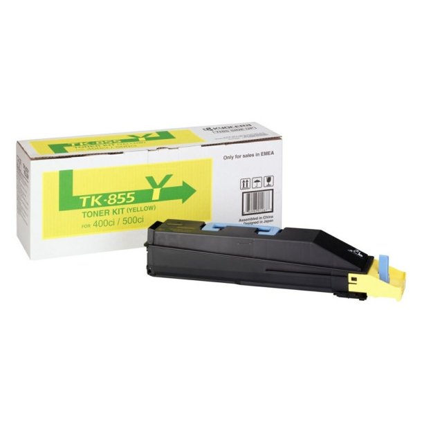 Kyocera TK-855 Y - Gul 18000 sider  - Original lasertoner 1T02H7AEU0