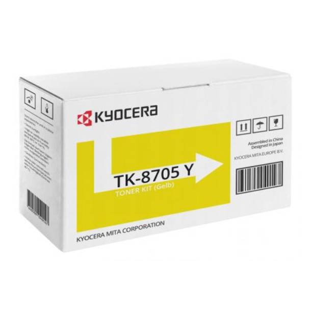 Kyocera TK-8705 Y lasertoner - 1T02K9ANL0 Original - Gul 30000 sider