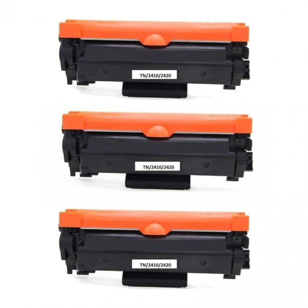 Brother TN 2410 BK Combo Pack 3 pcs Toner - B2410P Compatible - Black 3600 pages