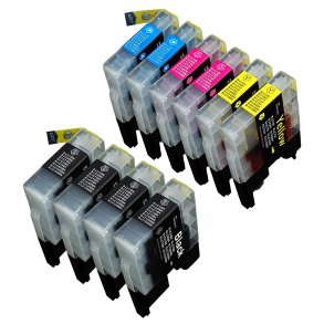 Pixojet ink cartridges Brother LC 1240, 10 pcs. discount pack 234 ml