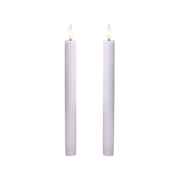 Cozzy candle light, 3D flame, 22,2 cm, white, 2 pcs. w. timer