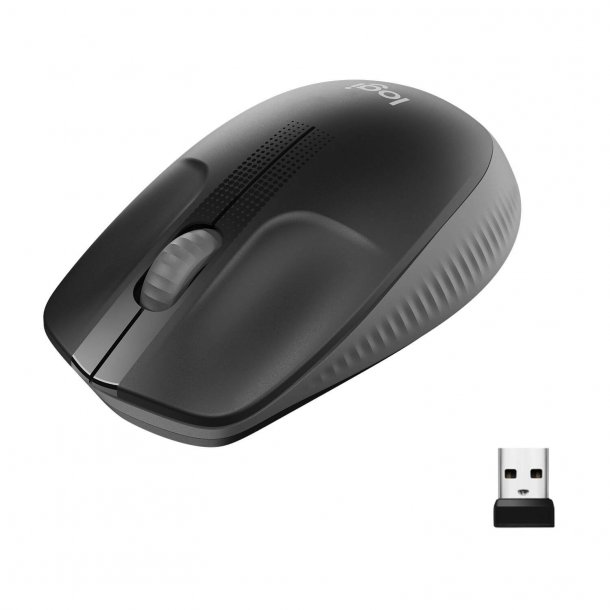Logitech M190 Full-size wireless mouse, Charcoal