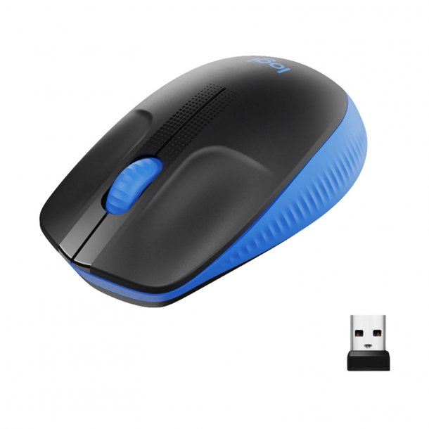 Logitech M190 Full-size wireless mouse, Blue