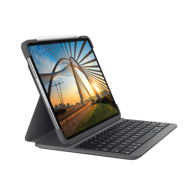 Logitech Slim Folio Pro iPad Pro 11" (1:a och 2:a gen) Tangentbordsskal - Grafit